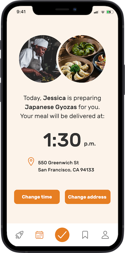 Iphone app delivery information screen